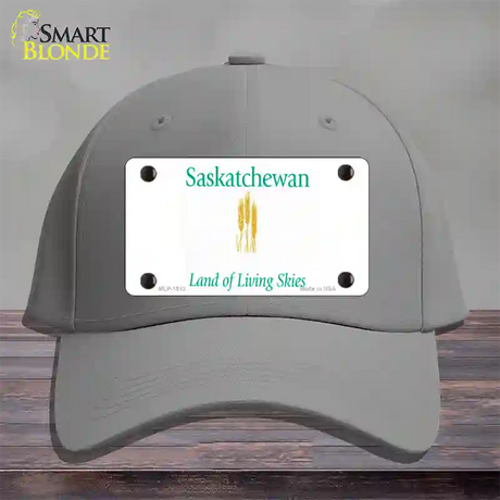 Saskatchewan Novelty License Plate Hat Cotton / Gray