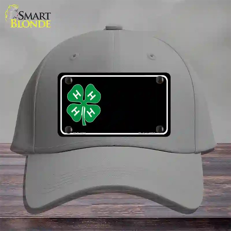 4-H Offset Novelty License Plate Hat Cotton / Gray