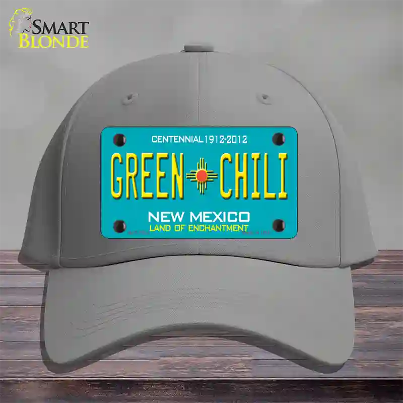 Green Chili New Mexico Novelty License Plate Hat Cotton / Gray