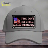 1 800 Leave The USA Novelty License Plate Hat Cotton / Gray