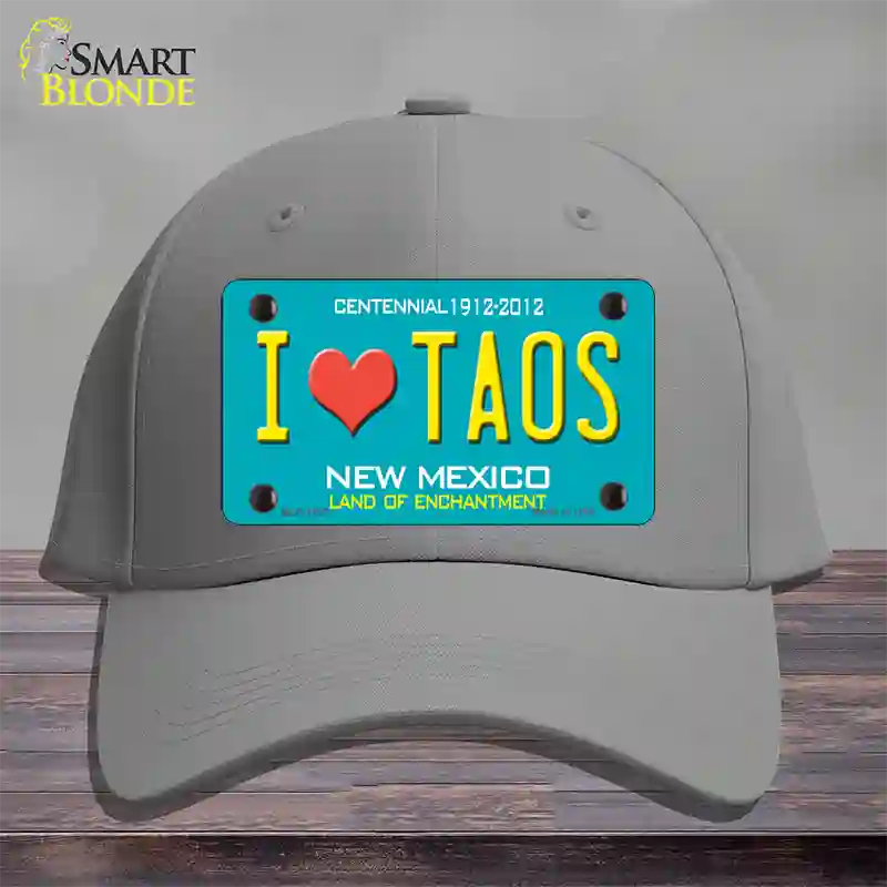 I Love Taos New Mexico Novelty License Plate Hat Cotton / Gray