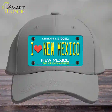 I Love New Mexico Novelty License Plate Hat Cotton / Gray