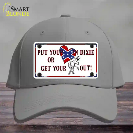 Heart In Dixie Novelty License Plate Hat Cotton / Gray