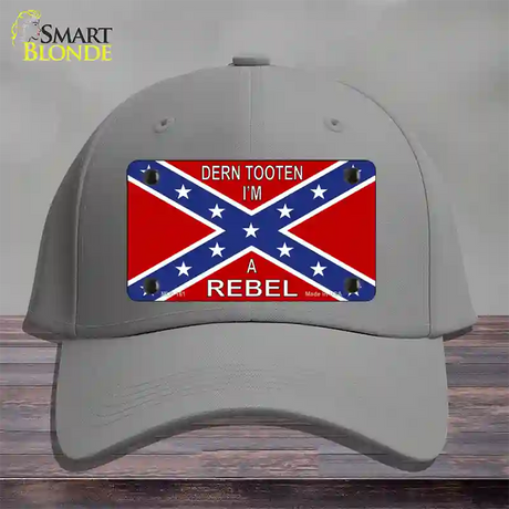 Im A Rebel Novelty License Plate Hat Cotton / Gray