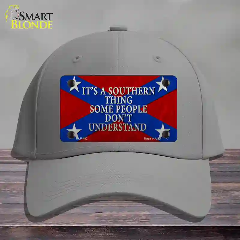 Its A Southern Thing Novelty License Plate Hat Cotton / Gray