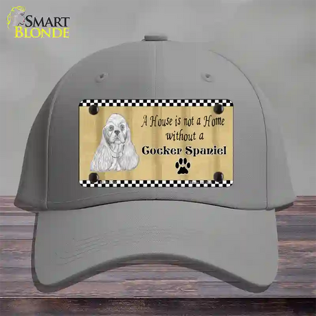 Pencil Sketch Cocker Spaniel Novelty License Plate Hat Cotton / Gray