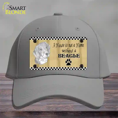 Pencil Sketch Beagle Novelty License Plate Hat Cotton / Gray