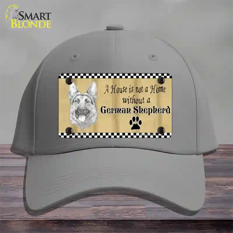 Pencil Sketch German Shepherd Novelty License Plate Hat Cotton / Gray