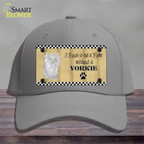 Pencil Sketch Yorkie Novelty License Plate Hat Cotton / Gray