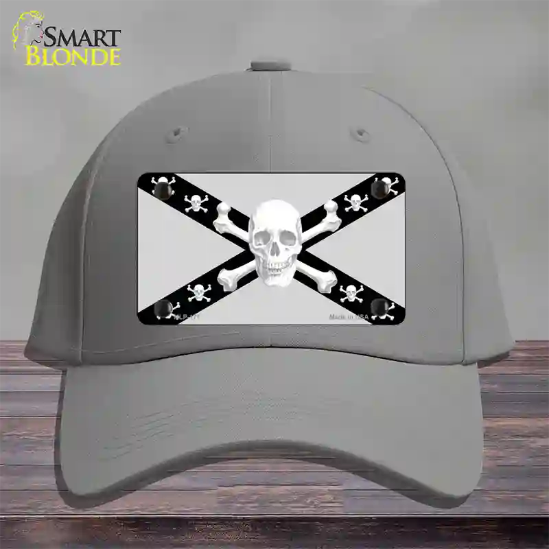 Skull Black & Silver Novelty License Plate Hat Cotton / Gray