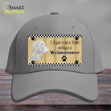 Pencil Sketch Weimaraner Novelty License Plate Hat Cotton / Gray