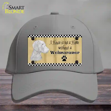 Pencil Sketch Weimaraner Novelty License Plate Hat Cotton / Gray