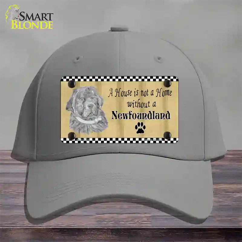 Pencil Sketch New Foundland Novelty License Plate Hat Cotton / Gray