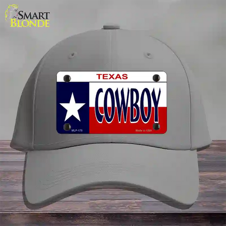 Cowboy Texas Novelty License Plate Hat Cotton / Gray