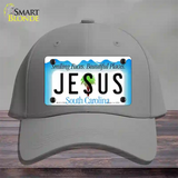 Jesus South Carolina Blue Novelty License Plate Hat Cotton / Gray