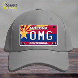 Arizona Centennial OMG Novelty License Plate Hat Cotton / Gray