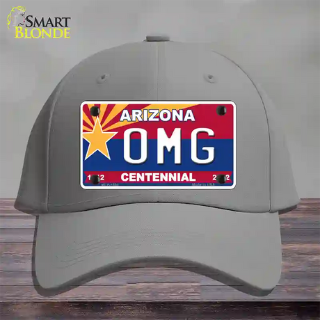 Arizona Centennial OMG Novelty License Plate Hat Cotton / Gray