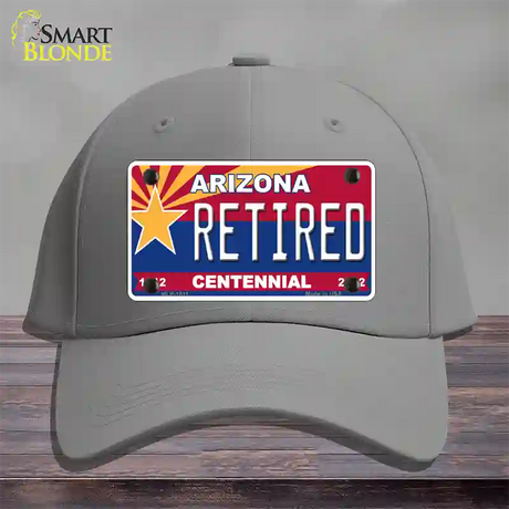 Arizona Centennial Retired Novelty License Plate Hat Cotton / Gray