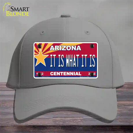 Arizona Centennial It Is What It Is Novelty License Plate Hat Cotton / Gray