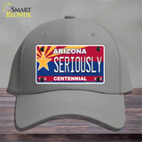 Arizona Centennial Seriously Novelty License Plate Hat Cotton / Gray