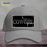 Cowgirl Black Novelty License Plate Hat Cotton / Gray