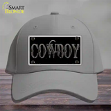 Cowboy Black Novelty License Plate Hat Cotton / Gray