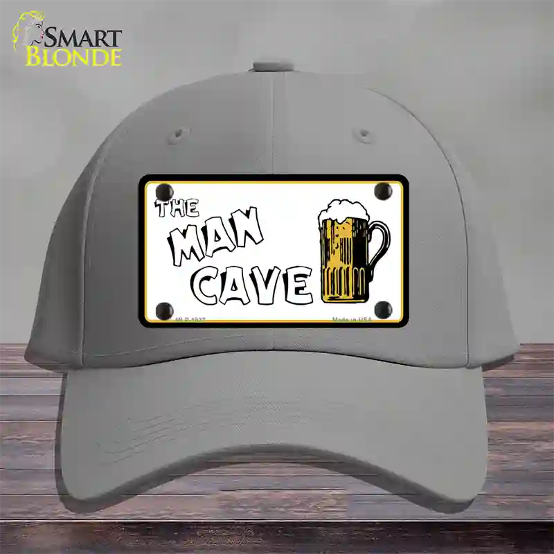 Man Cave Novelty License Plate Hat Cotton / Gray