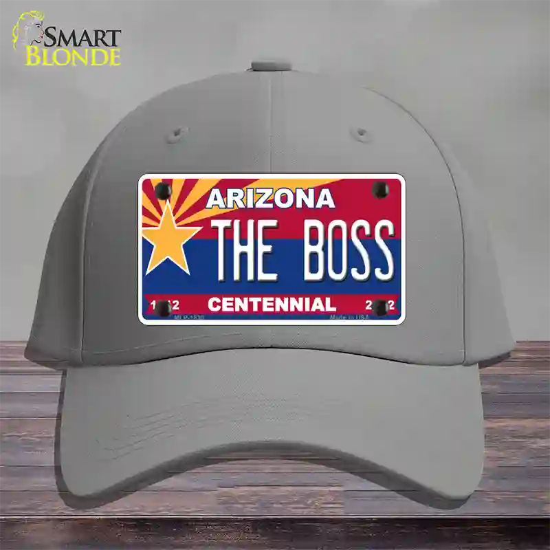 Arizona Centennial The Boss Novelty License Plate Hat Cotton / Gray