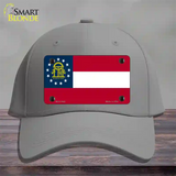 Georgia State Flag Novelty License Plate Hat Cotton / Gray