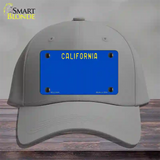 California Blue State Novelty License Plate Hat Cotton / Gray