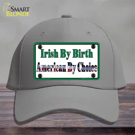 Irish By Birth Novelty License Plate Hat Cotton / Gray