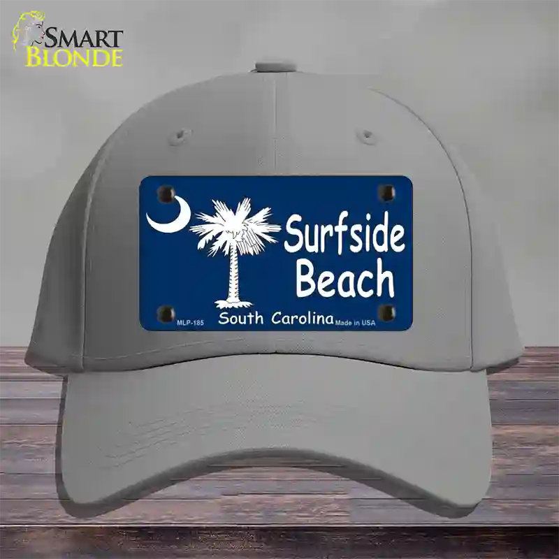 Surf Side Beach Novelty License Plate Hat Cotton / Gray