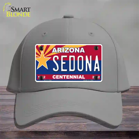 Arizona Centennial Sedona Novelty License Plate Hat Cotton / Gray