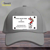 Tunica Biloxi Flag Novelty License Plate Hat Cotton / Gray