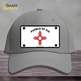 Zia Pueblo Flag Novelty License Plate Hat Cotton / Gray