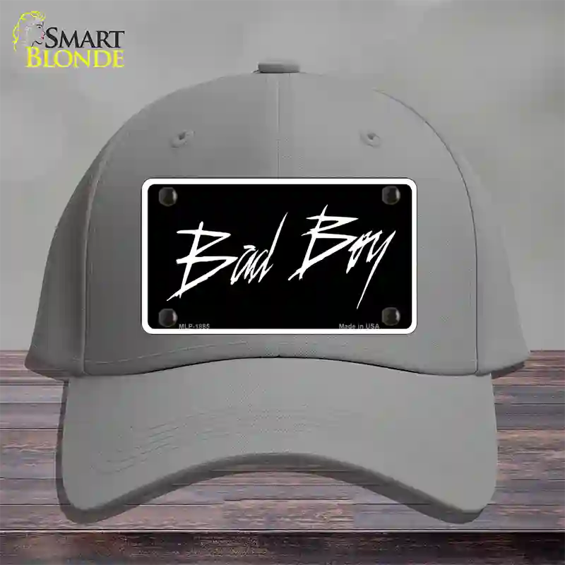 Bad Boy Black Novelty License Plate Hat Cotton / Gray