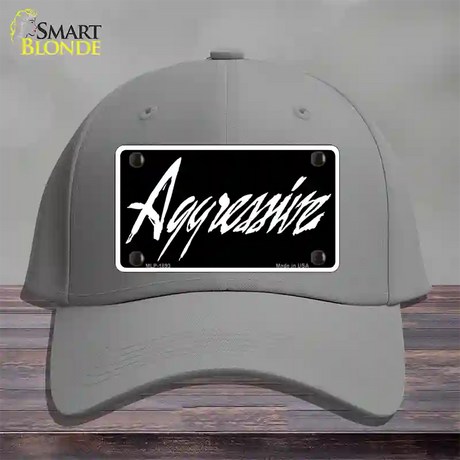 Aggressive Novelty License Plate Hat Cotton / Gray