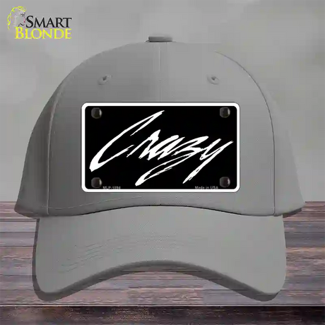 Crazy Novelty License Plate Hat Cotton / Gray