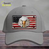 USA Eagle Novelty License Plate Hat Cotton / Gray