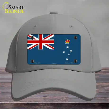 Victoria Flag Novelty License Plate Hat Cotton / Gray