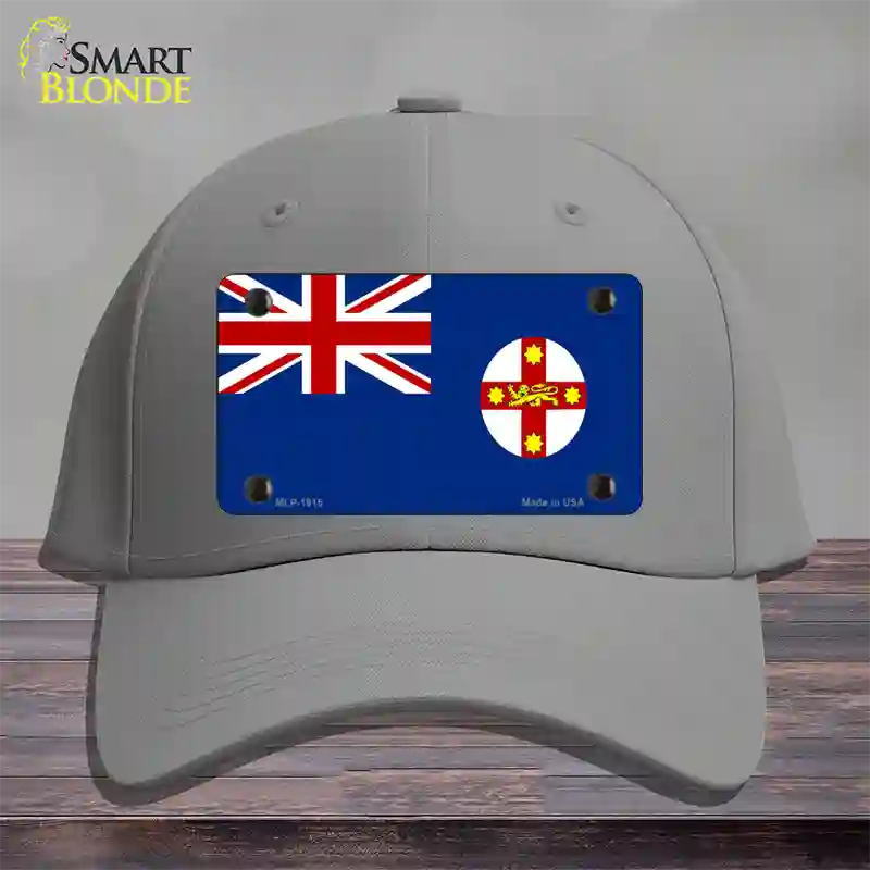 New South Wales Flag Novelty License Plate Hat Cotton / Gray