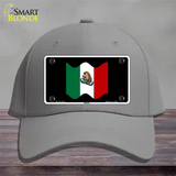 Mexico Waving Flag Novelty License Plate Hat Cotton / Gray