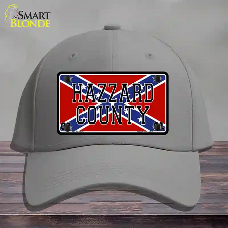 Hazard County Confederate Flag Novelty License Plate Hat Cotton / Gray