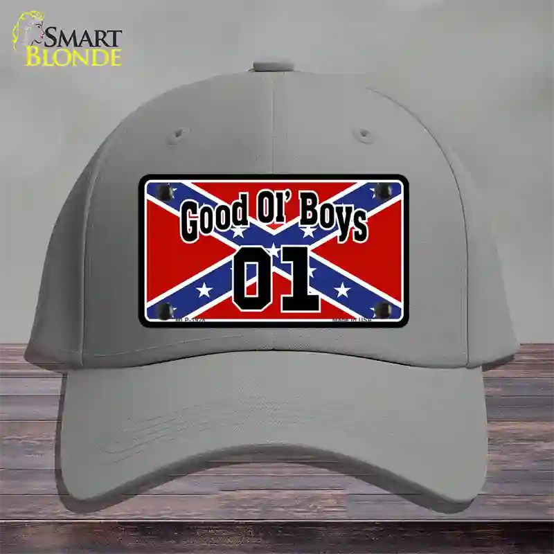 Good Ol Boys Confederate Flag Novelty License Plate Hat Cotton / Gray