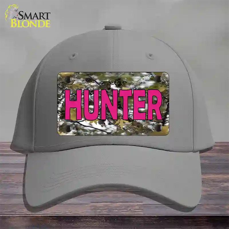 Pink Hunter Novelty License Plate Hat Cotton / Gray