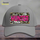 Pink Hunter Novelty License Plate Hat Cotton / Gray