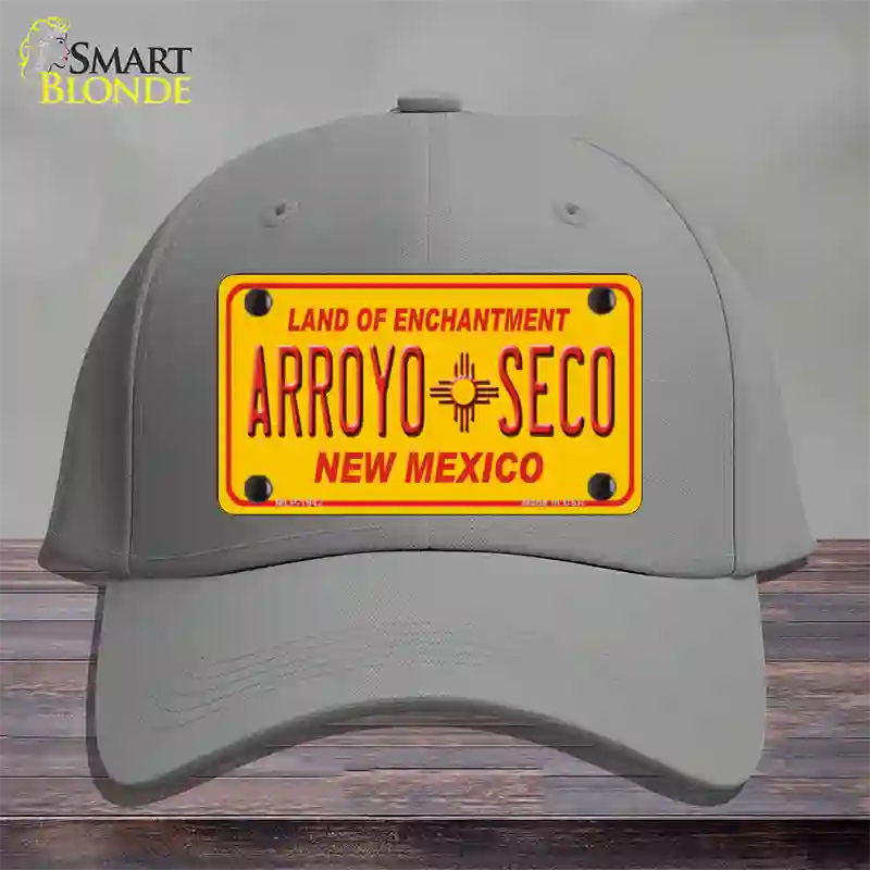 Arroyo Seco Yellow New Mexico Novelty License Plate Hat Cotton / Gray