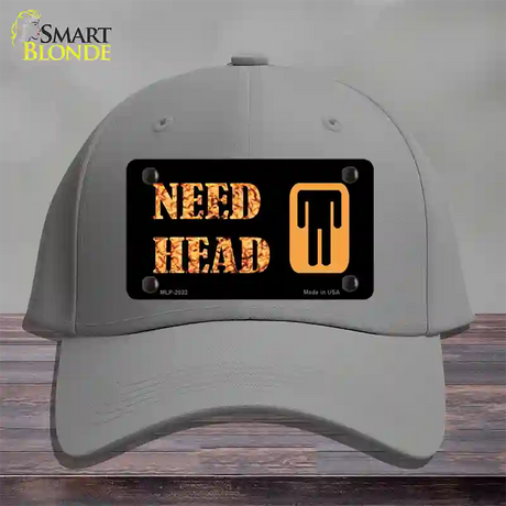 Need Head Novelty License Plate Hat Cotton / Gray