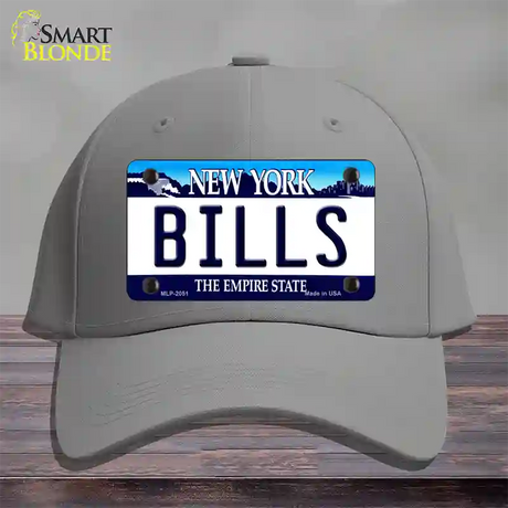 Bills New York State Novelty License Plate Hat Cotton / Gray