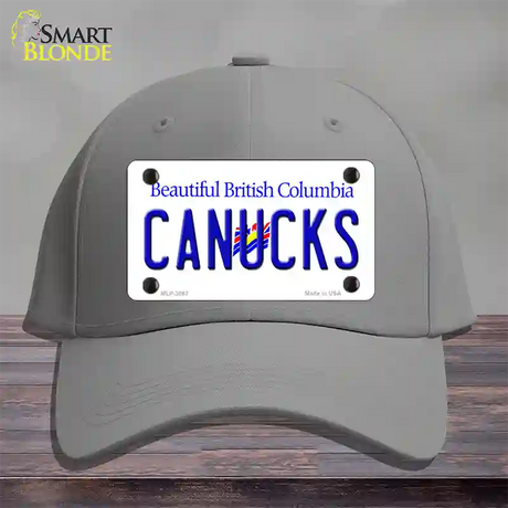 Canucks British Columbia Canada Province Novelty License Plate Hat Cotton / Gray